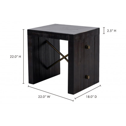 Moe's - Sicily Side Table in Black
