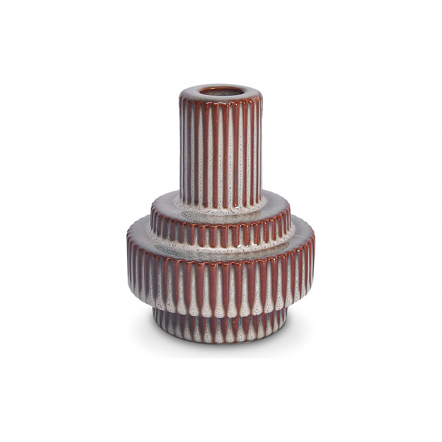 Moe's Maud Stoneware Candle Holder - Brown, Large