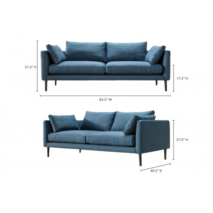 Moe's Raval Sofa - Dark Blue
