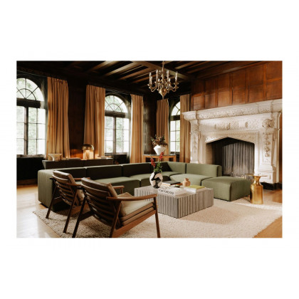 Moe's Romy Lounge Contemporary Modular Sectional - Dark Green