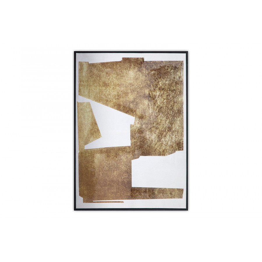 Moe's Mica 1 Framed Painting - Gold