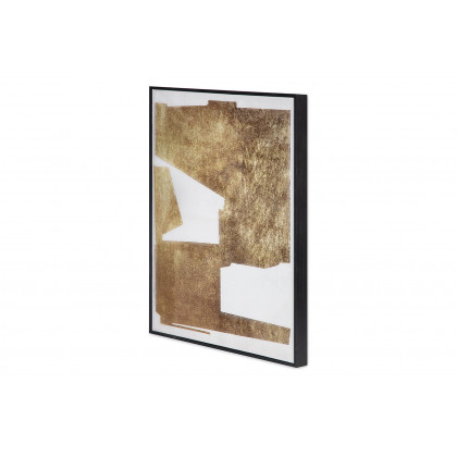 Moe's Mica 1 Framed Painting - Gold