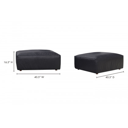 Moe's Form Scandinavian Ottoman - Vantage Black