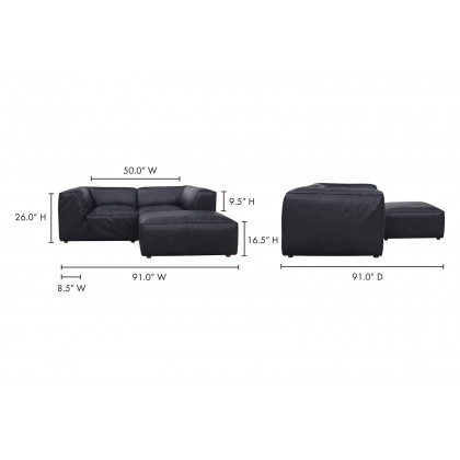 Moe's Form Nook Modular Sectional - Vantage Black