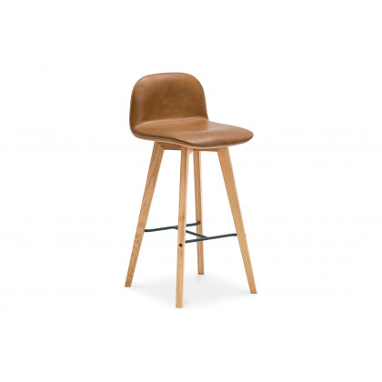 Moe's Napoli Leather Bar Stool - Tan