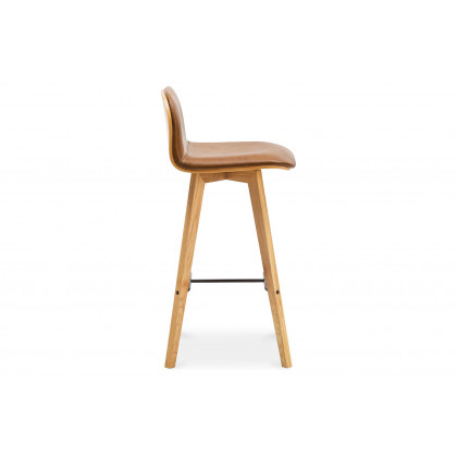 Moe's Napoli Leather Bar Stool - Tan