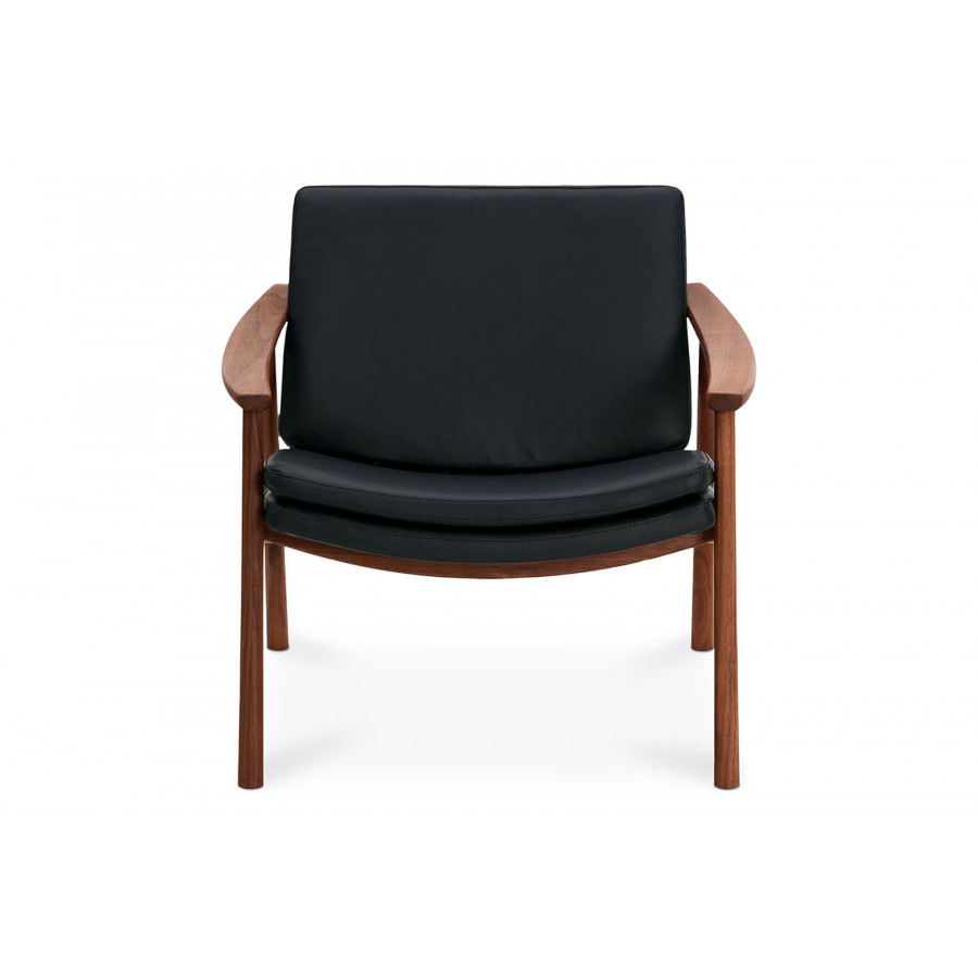Moe's Harlowe Lounge Chair - Pebbled Black