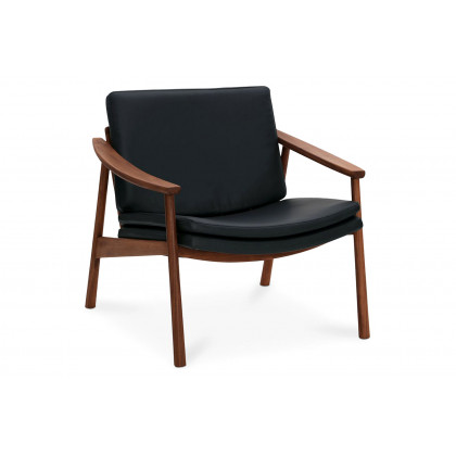 Moe's Harlowe Lounge Chair - Pebbled Black