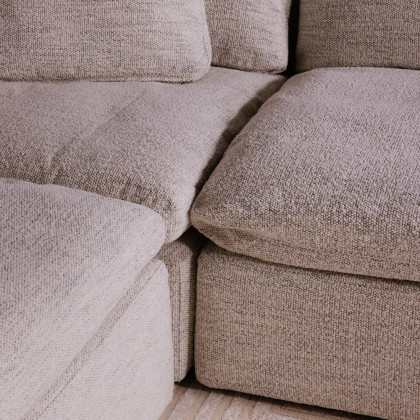 Moe's Clay Ottoman - Coastside Sand