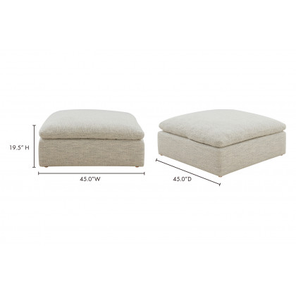 Moe's Clay Ottoman - Coastside Sand
