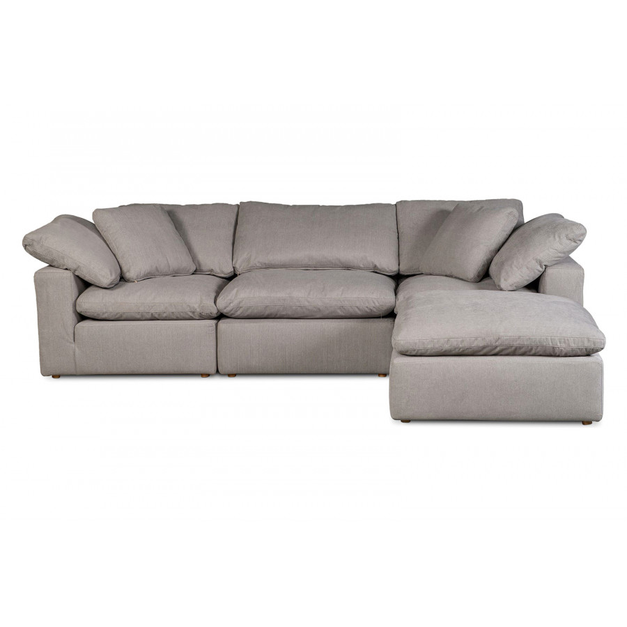 Moe's Clay Lounge Modular Sectional - Light Gray