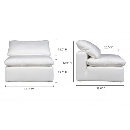 Moe's Terra Condo Chair - Cream White