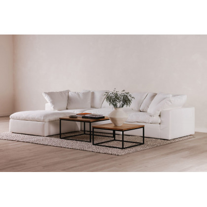 Moe's Terra Condo Ottoman - Cream White