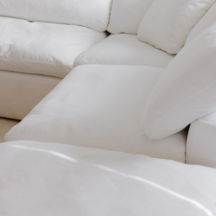 Moe's Terra Condo Ottoman - Cream White