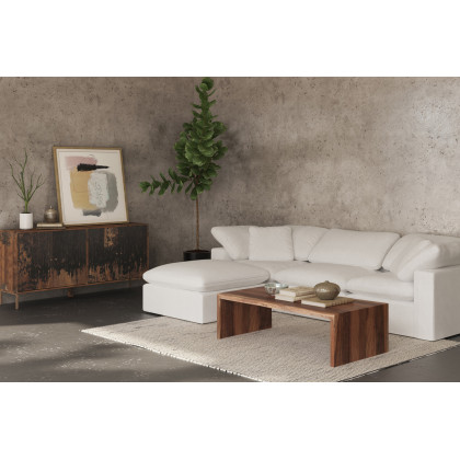Moe's Terra Condo Ottoman - Cream White