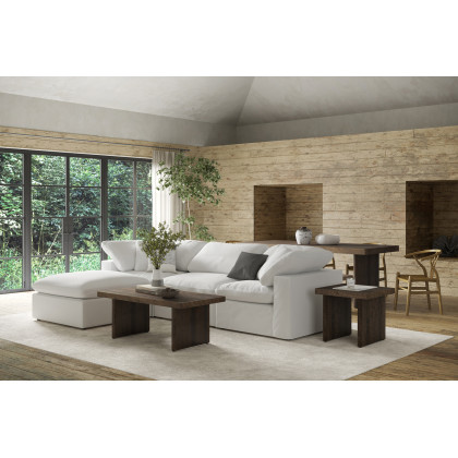 Moe's Terra Condo Ottoman - Cream White