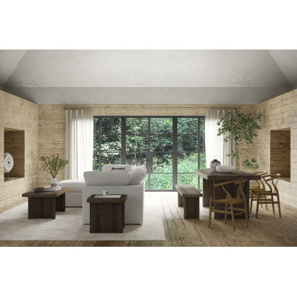 Moe's Terra Condo Ottoman - Cream White