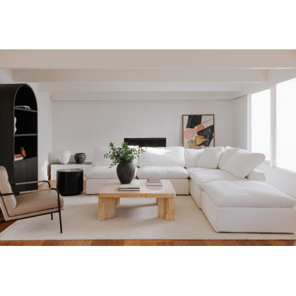 Moe's Terra Condo Ottoman - Cream White