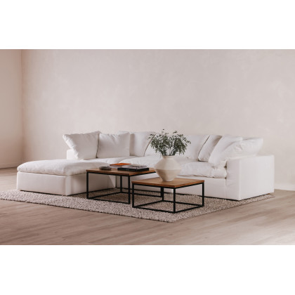 Moe's Terra Condo Ottoman - Cream White
