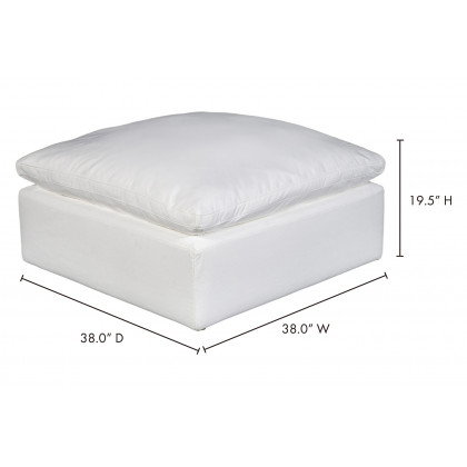 Moe's Terra Condo Ottoman - Cream White