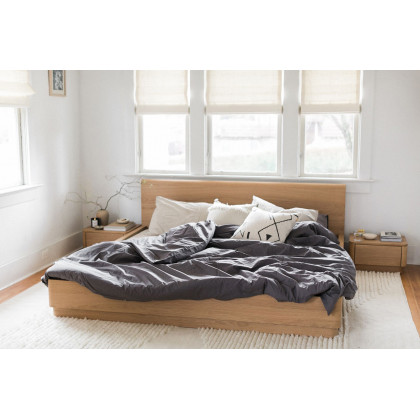 Moe's Round Off Nightstand - Light Brown