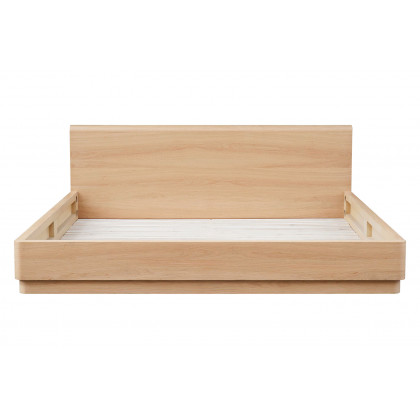 Moe's Round Off Bed - Light Brown, Queen