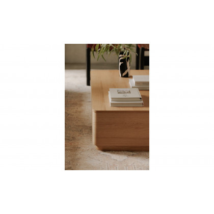 Moe's Round Off Scandinavian Coffee Table - Oak