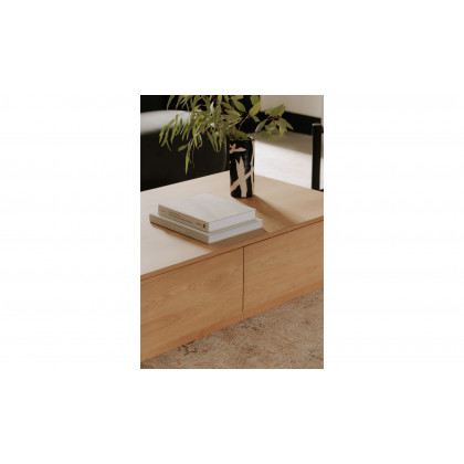 Moe's Round Off Scandinavian Coffee Table - Oak