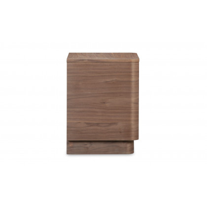 Moe's Round Off Scandinavian Nightstand - Walnut