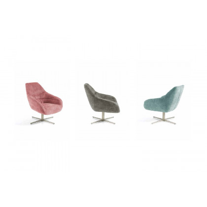 Nacher Margot Armchair - Steel Legs, Series A Upholstery