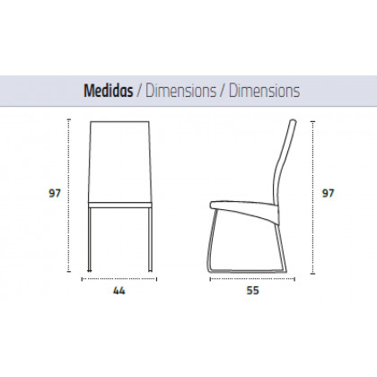 Nacher - Quatro Dining Chair in Metal Black CH Legs, Series A Upholstery