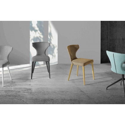 Nacher Sophie Dining Chair - Wood CH Legs, Series A Upholstery