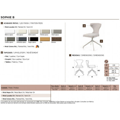 Nacher Sophie Dining Chair - Painted CH Legs, Series B Upholstery