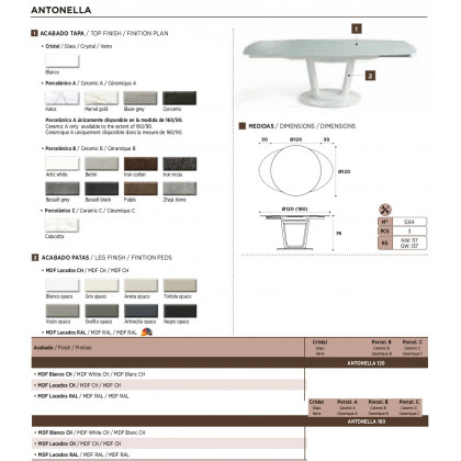 Nacher - Antonella Extendable Round Dining Table