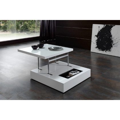 Nacher Raf Coffee Table - MDF CH Base, Glass Top