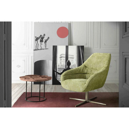 Nacher Margot Armchair - Painted CH Legs, Series C Upholstery