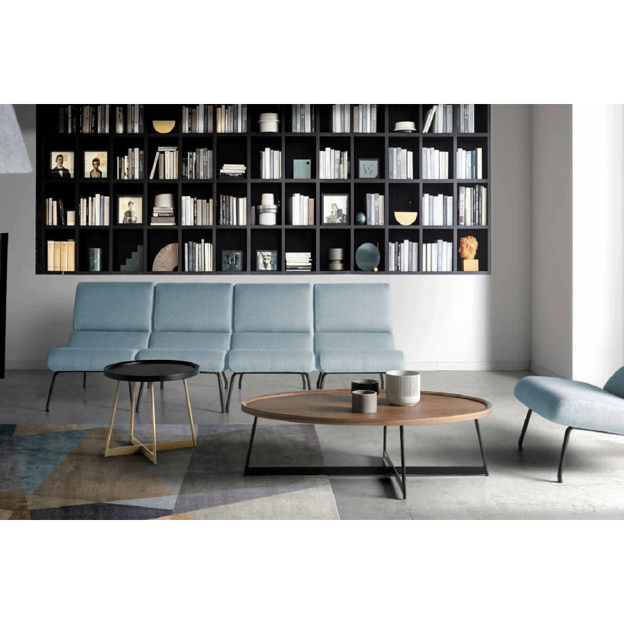 Nacher Mezzo Round End Table - Metal Black CH Legs, Painted CH Top
