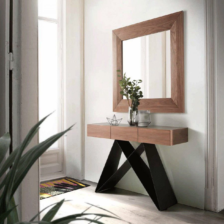 Nacher Mumm Console - Wood Sample RAL Base, Ceramic B Top