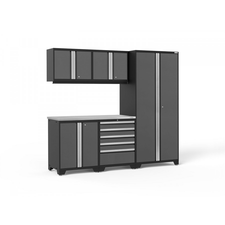 NewAge - Pro Series Gray 6 Piece Set (LWWB, Tool Drawer, 56" SS)