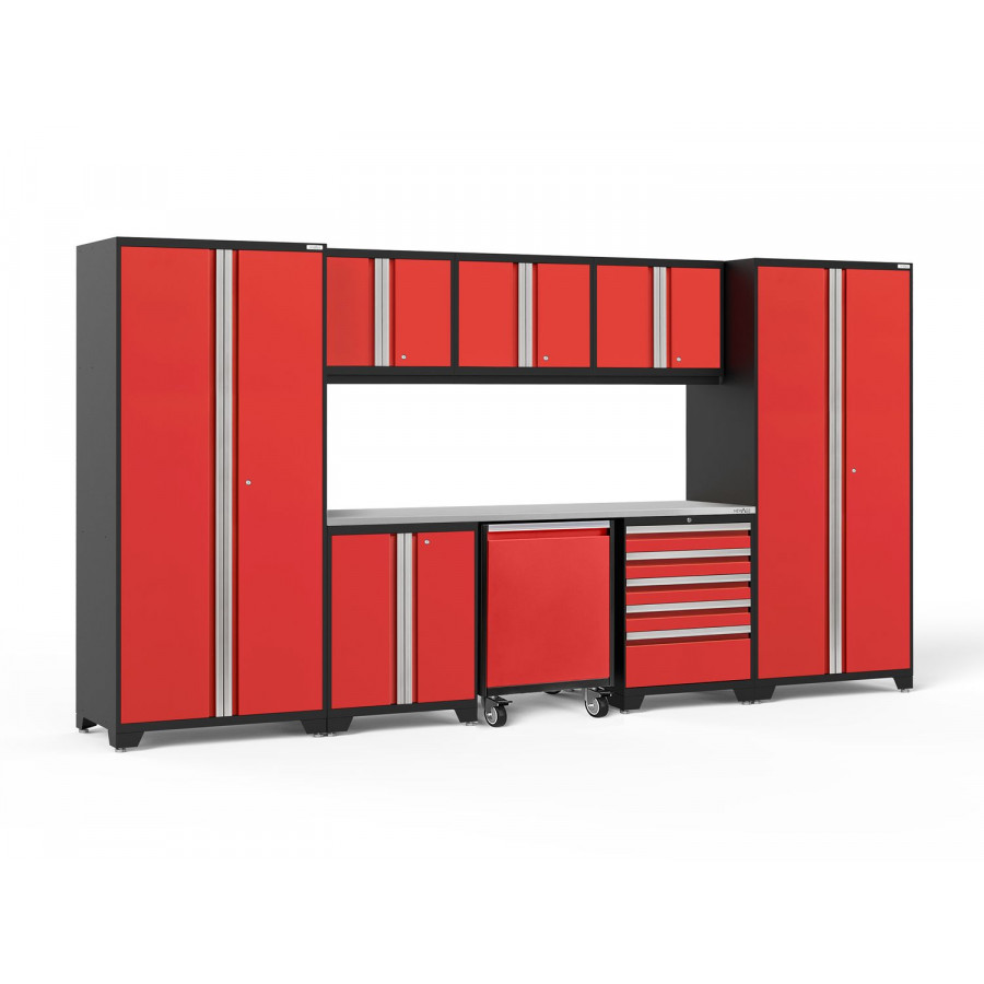 NewAge - Pro Series Red 9 PC (LWB, LWWT, 84" SS, Utility Cart)