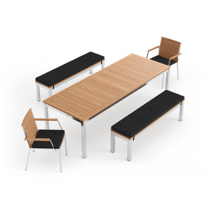 NewAge - Monterey 5 Piece Dining Set with 96 in. Table & Bench Seating