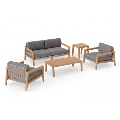 NewAge - Lakeside 4 Seater Chat Set with Coffee Table & Side Table