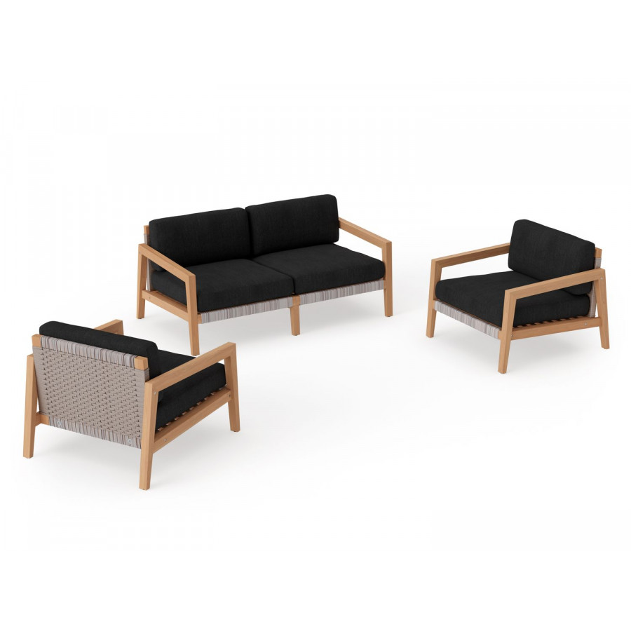 NewAge Lakeside 4 Seater Chat Set - Loft Charcoal