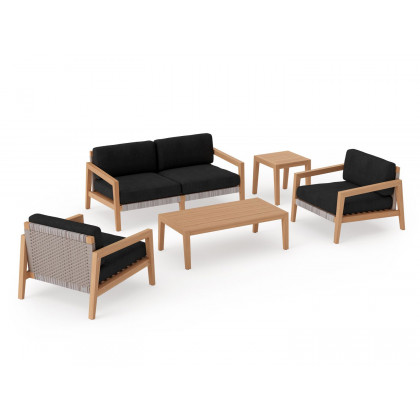 NewAge - Lakeside 4 Seater Chat Set with Coffee Table & Side Table