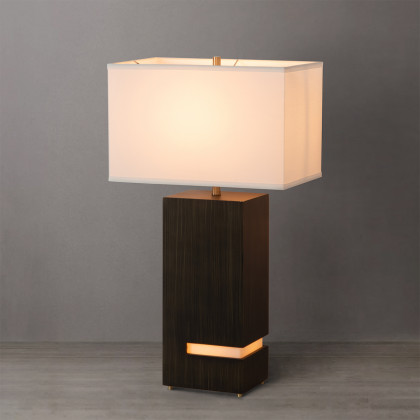 Nova Of CA Zen Standing Table Lamp with Night Light - Gilded Ebony