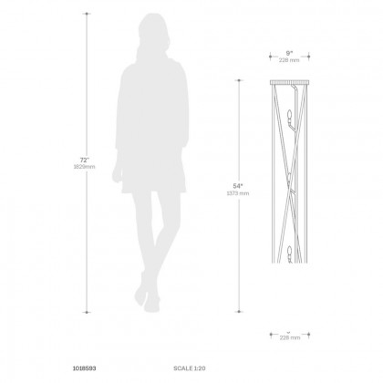Nova Of CA - Torque Accent Floor Lamp Ebony