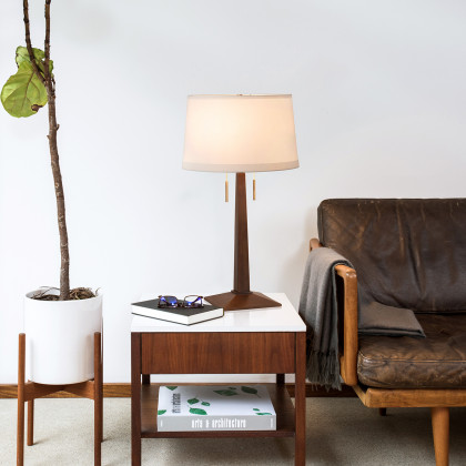 Nova Of CA - Taper Table Lamp Dark Walnut