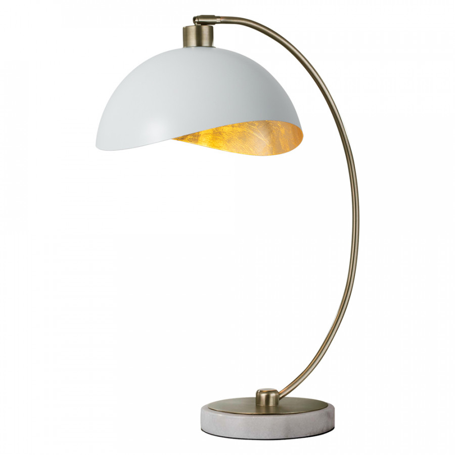 Nova Of CA Luna Bella Table Lamp - Brass/Matte White/Gold Leaf
