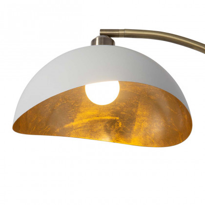 Nova Of CA Luna Bella Table Lamp - Brass/Matte White/Gold Leaf