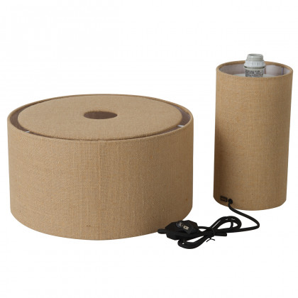 Nova Of CA Moonlight Table Lamp - Woven Burlap Shade